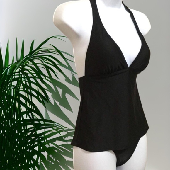 BAHIA Bay‎ Lizzie Black One Piece Halter Swimsuit Size 0 - Picture 3 of 9
